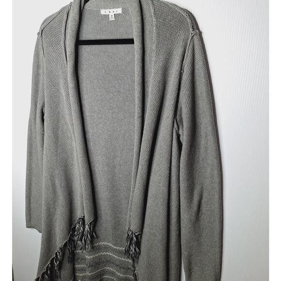 Cabi Prairie Long Duster Cardigan Sweater Fringe Boho Fringe Western 974 Medium - Picture 3 of 11